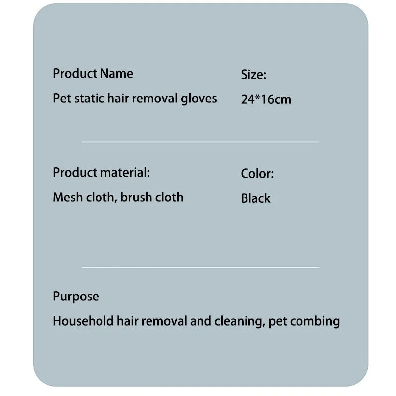 2-in-1 Reusable Pet Grooming Glove - Static Electricity Deshedding Brush for Cat/Dog Hair Removal, Massage Cleaning Tool