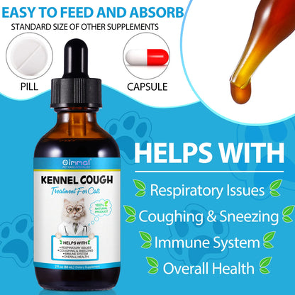 Cough Relief Drops for Cats Throat Soother Dry and Wet Pet Cough 2 Fl Oz Ingredients Formulated to Soothe Pets Irritated Throat