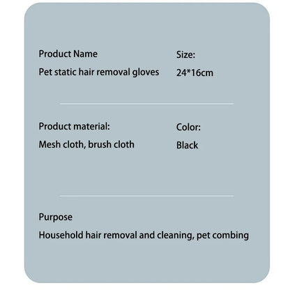 2-in-1 Reusable Pet Grooming Glove - Static Electricity Deshedding Brush for Cat/Dog Hair Removal, Massage Cleaning Tool