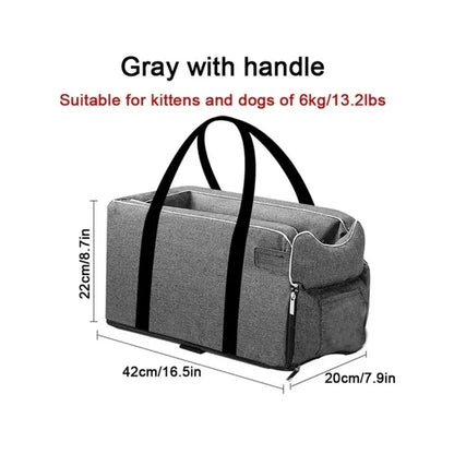 Car Central Dog Car Seat Bed Portable Dog Carrier for Small Dogs and Cats Safety Travel Bag Accessories