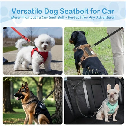 1pc Pet Car Seat Belt Adjustable Leash, Durable Nylon Material, Suitable for Small and Medium Dogs, Pet In-Car Seat Travel