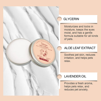YEGBONG Pet Tear Stain Cleansing Balm Gentle Formula Non-Irritating Removes Dirt Debris for Dogs Cats Daily Eye Care