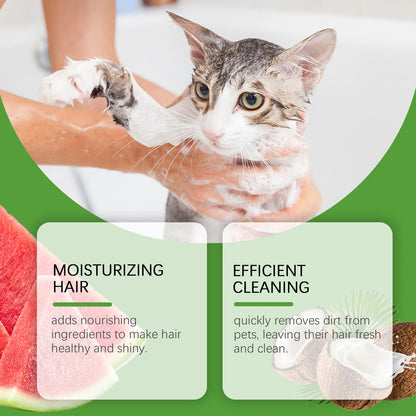 YEGBONG 100ml Hypoallergenic Pet 2in1 Shampoo and Conditioner pH Balanced Tear Free Bath for Dogs and Cats with Sensitive Skin