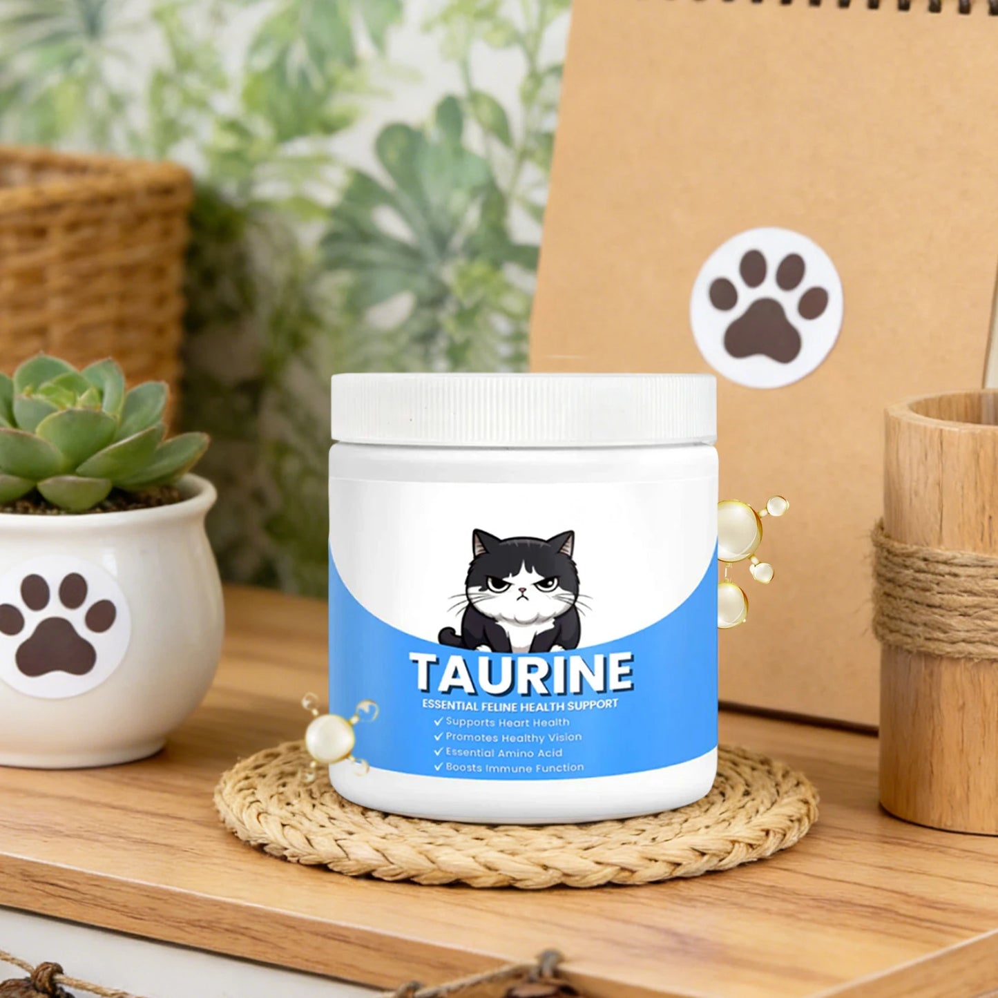 200ml Taurine Powder For Cats Heart Support Organic Powder Immune System Support Kitten Powder For Eye Protection Digestion