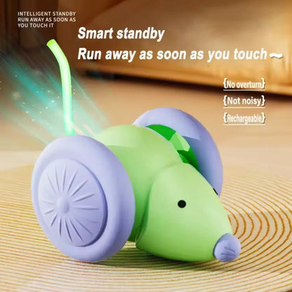 Electric Mouse Car Pet toys Interactive Cat Toy Rechargeable Automatic Teaser with Intelligent Obstacle Avoidance Pet Products