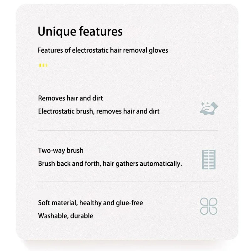 2-in-1 Reusable Pet Grooming Glove - Static Electricity Deshedding Brush for Cat/Dog Hair Removal, Massage Cleaning Tool