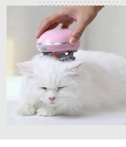 Electric Cat Massager Head Massager Health Care Relax Shoulder Neck Deep Tissue Scalp Kneading Vibrating Device Pet Supplies