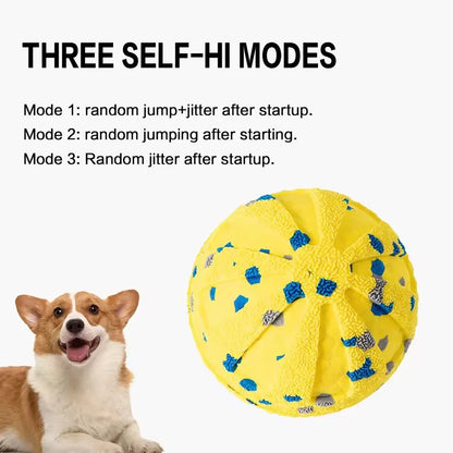 Pet Smart Interactive Ball Bouncing Ball For Dogs Electric Automatic Vibrating Popcorn Gravity Jumping Wear Resistant Foam Ball
