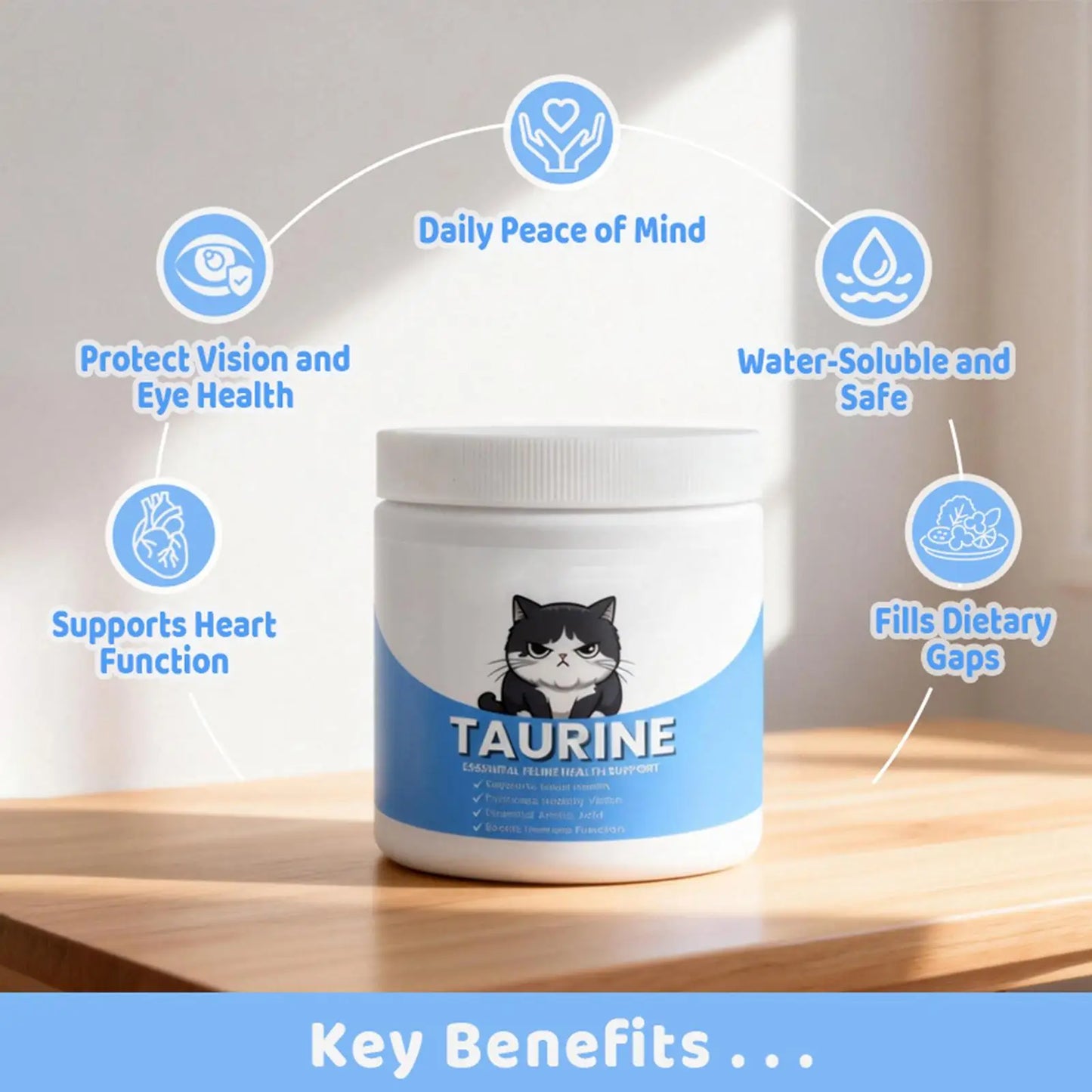 200ml Taurine Powder For Cats Heart Support Organic Powder Immune System Support Kitten Powder For Eye Protection Digestion