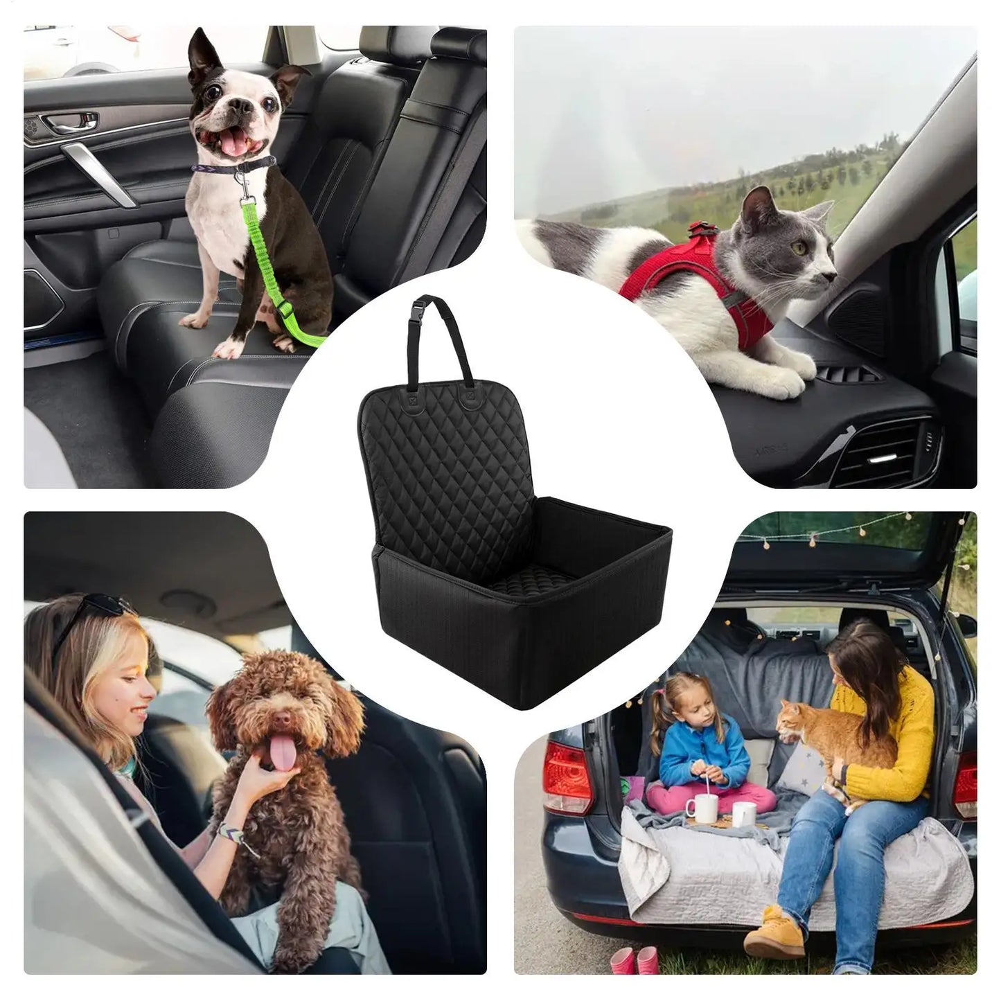 Waterproof Dog Booster Car Seat Large Pet Seat Cover For Cars Easy Clean Booster Cushion Carrier Cover For Bed Suv Truck