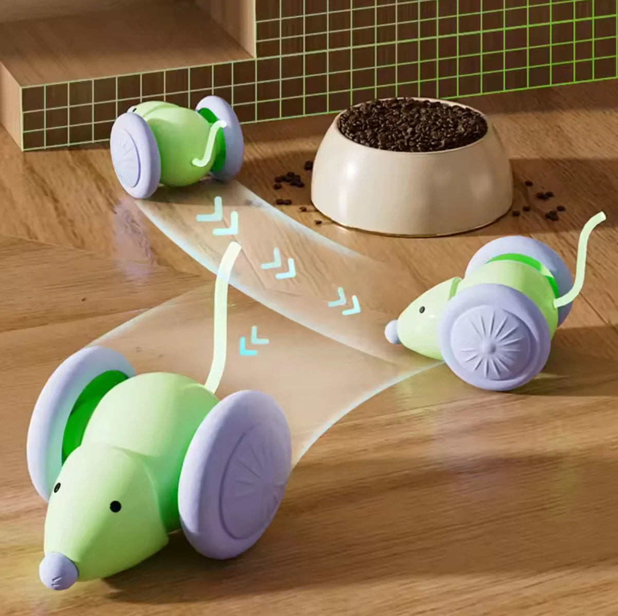 Electric Mouse Car Pet toys Interactive Cat Toy Rechargeable Automatic Teaser with Intelligent Obstacle Avoidance Pet Products