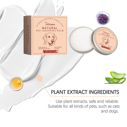 YEGBONG Pet Tear Stain Cleansing Balm Gentle Formula Non-Irritating Removes Dirt Debris for Dogs Cats Daily Eye Care