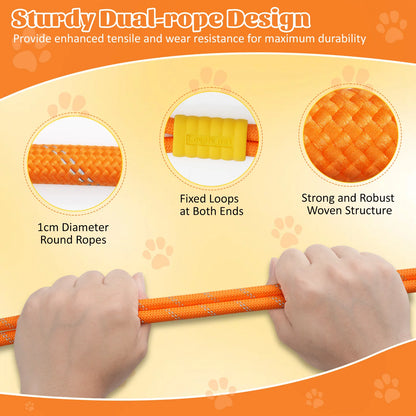 Pawaboo Dog Seatbelt for Car, Dog Car Harness Leash with Dual Round Ropes Enhance Strength, Pet Vehicle Safety Belt Leash