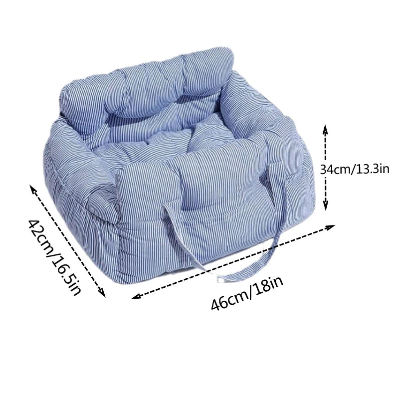 Pet Car Safety Seat Bed Pad Kennel Removable Washable Pet Supplies Four Season Universal Outdoors Traveling Indoor Dog Car Seat