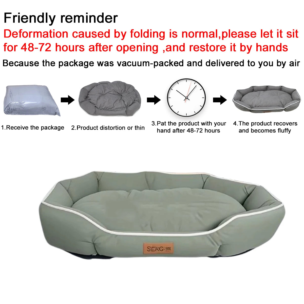 B-Square All Seasons Small Dog Bed Anti-slip Sleeping Cat Bed Breathable Soft Dog Bed for Medium Dog Cushion Pet Bed for Cat
