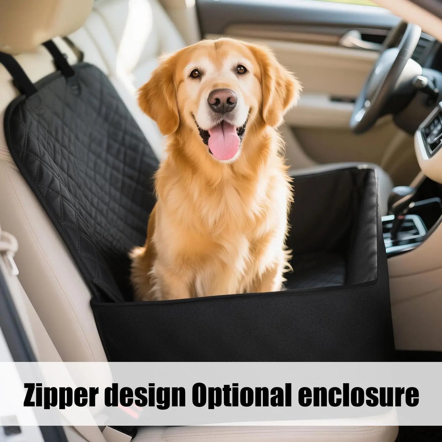 For SUV Car Seat for Dogs Large Waterproof Carseat for Dogs Easy Clean Booster Cushion Carrier Cover for Bed Suv Truck Backseat