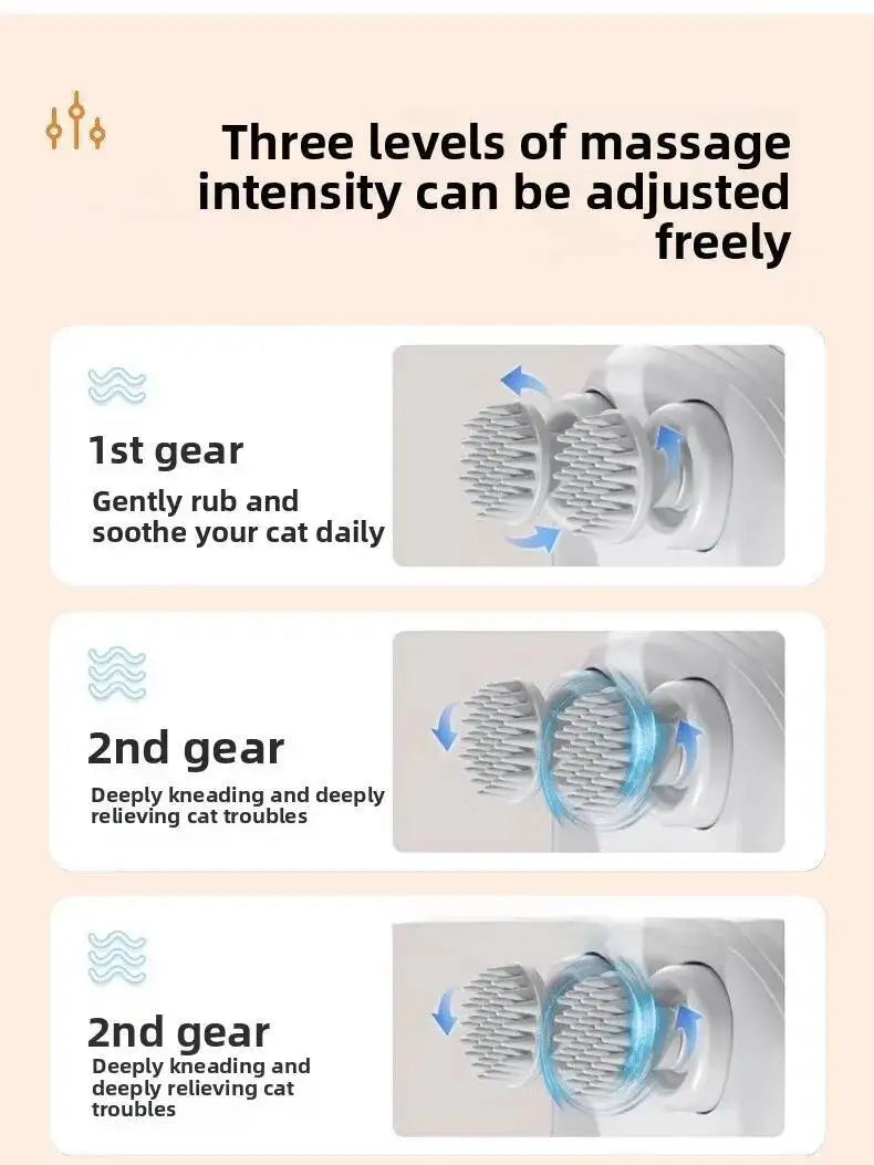 Electric Cat Massager Head Massager Health Care Relax Shoulder Neck Deep Tissue Scalp Kneading Vibrating Device Pet Supplies