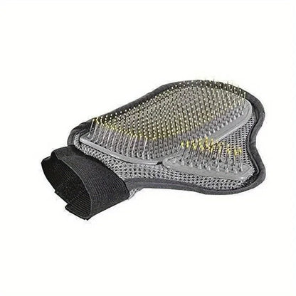 Gentle Deshedding Pet Grooming Glove - Efficient Dog & Cat Hair Removal Brush with Massage Tips