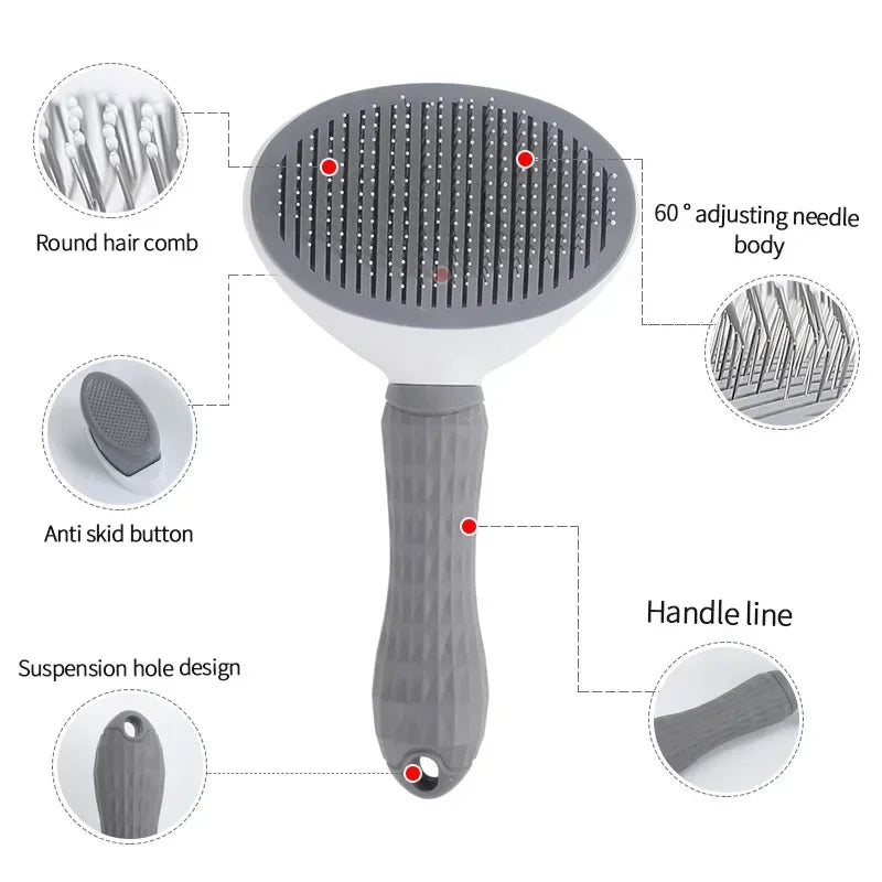 For Cat Accessories Dog Grooming Equipment Cats Products Non-slip Beauty Brush Pet Hair Removal Comb Things Supplies Home Garden