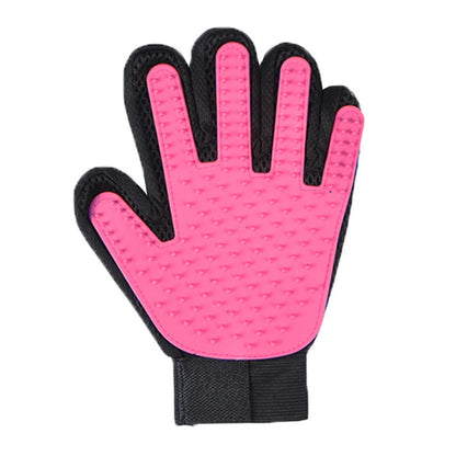 Pet Grooming Kit for Dog Cat Rabbit Fur 2 Sided Grooming Brush Bath Cleaning Glove De-Shedding De-Matting Pet Hair