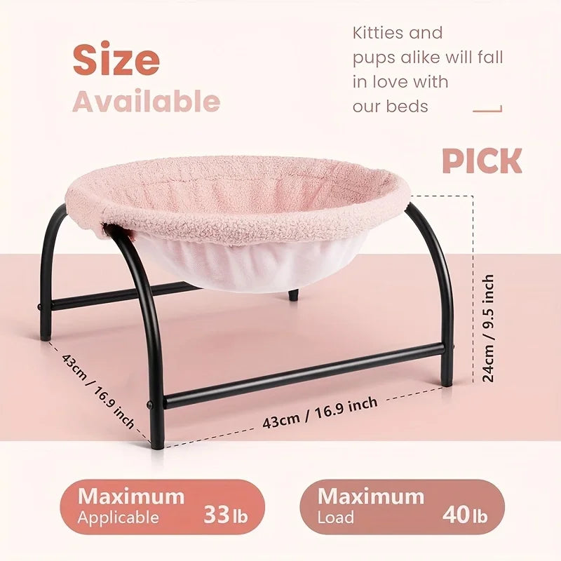 Pet Cat Bed Deep Sleep Nest Elevated Moisture-proof Breathable Removable Washable Pet Hammock for Dog Cat Soft & Warm in Winter