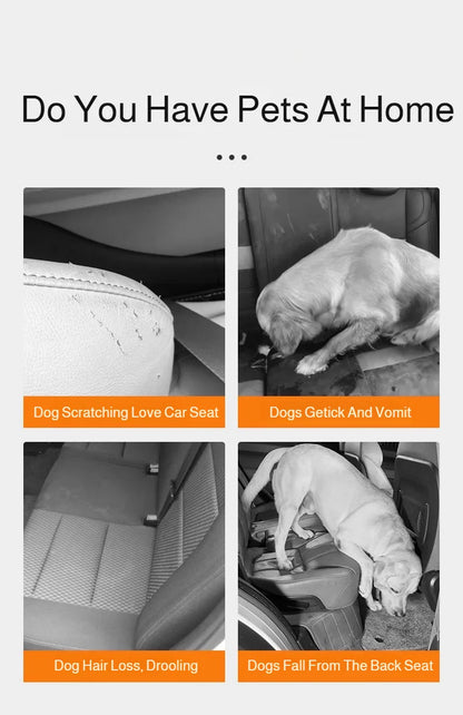 Winter Removable Car Seat Cover Back Seat Extension Dog Pad Waterproof Scratch Proof Nonslip Hammock Rear Seat Cushion for Pet