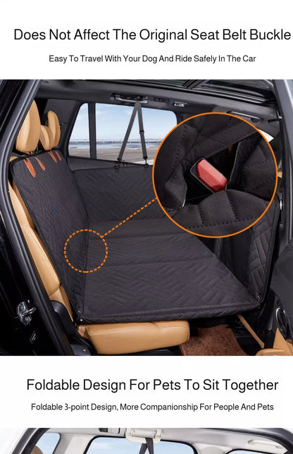 Winter Removable Car Seat Cover Back Seat Extension Dog Pad Waterproof Scratch Proof Nonslip Hammock Rear Seat Cushion for Pet