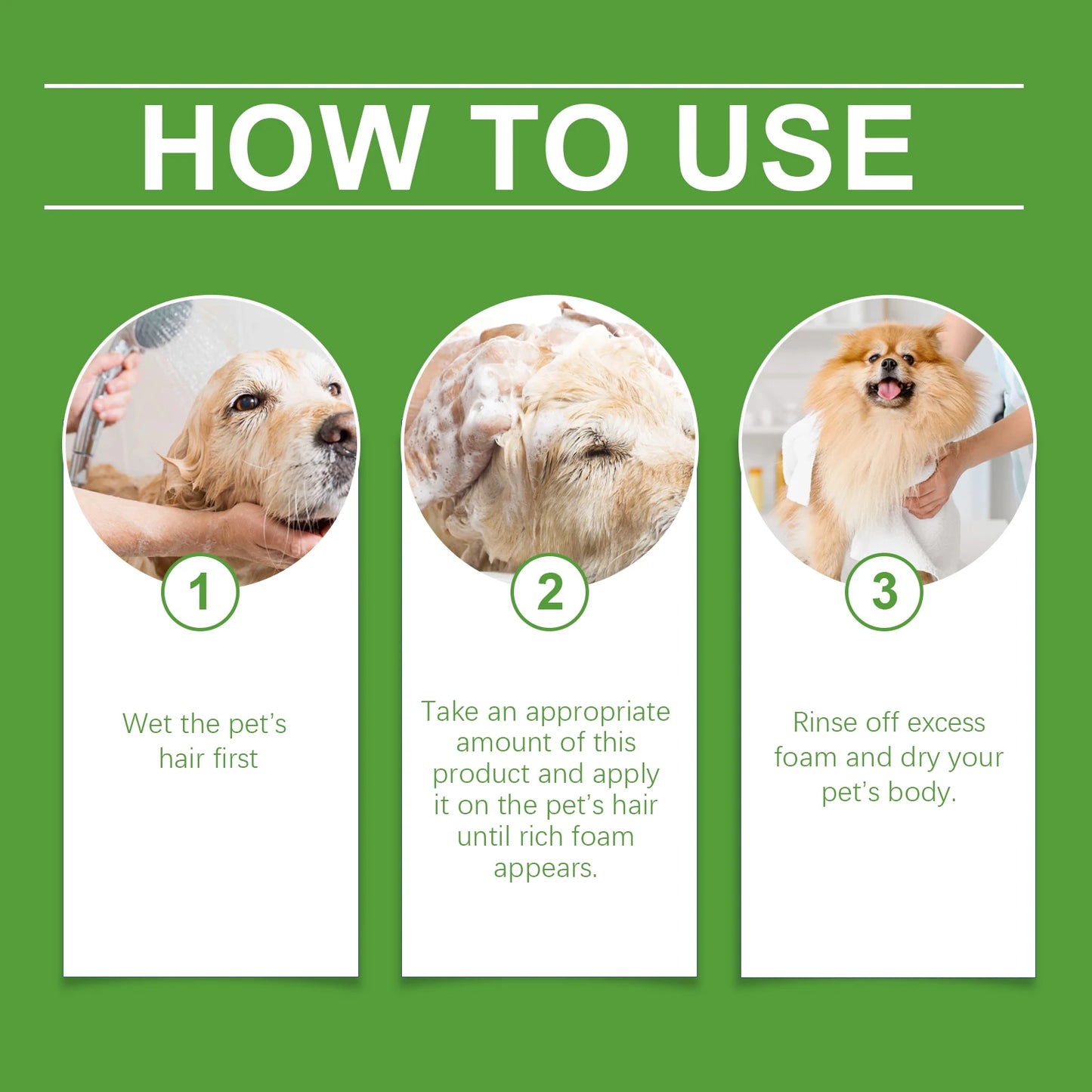 YEGBONG 100ml Hypoallergenic Pet 2in1 Shampoo and Conditioner pH Balanced Tear Free Bath for Dogs and Cats with Sensitive Skin