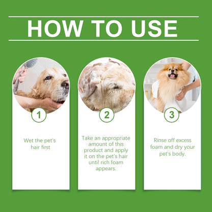 YEGBONG 100ml Hypoallergenic Pet 2in1 Shampoo and Conditioner pH Balanced Tear Free Bath for Dogs and Cats with Sensitive Skin
