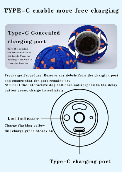 Pet Smart Interactive Ball Bouncing Ball For Dogs Electric Automatic Vibrating Popcorn Gravity Jumping Wear Resistant Foam Ball
