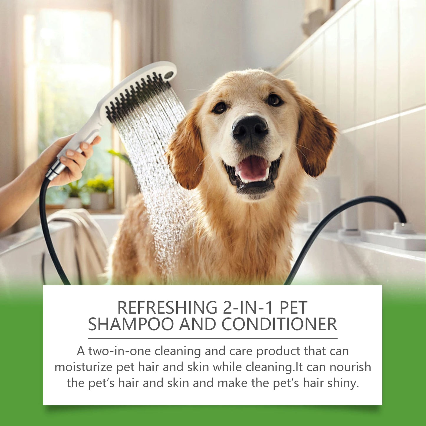 YEGBONG 100ml Hypoallergenic Pet 2in1 Shampoo and Conditioner pH Balanced Tear Free Bath for Dogs and Cats with Sensitive Skin