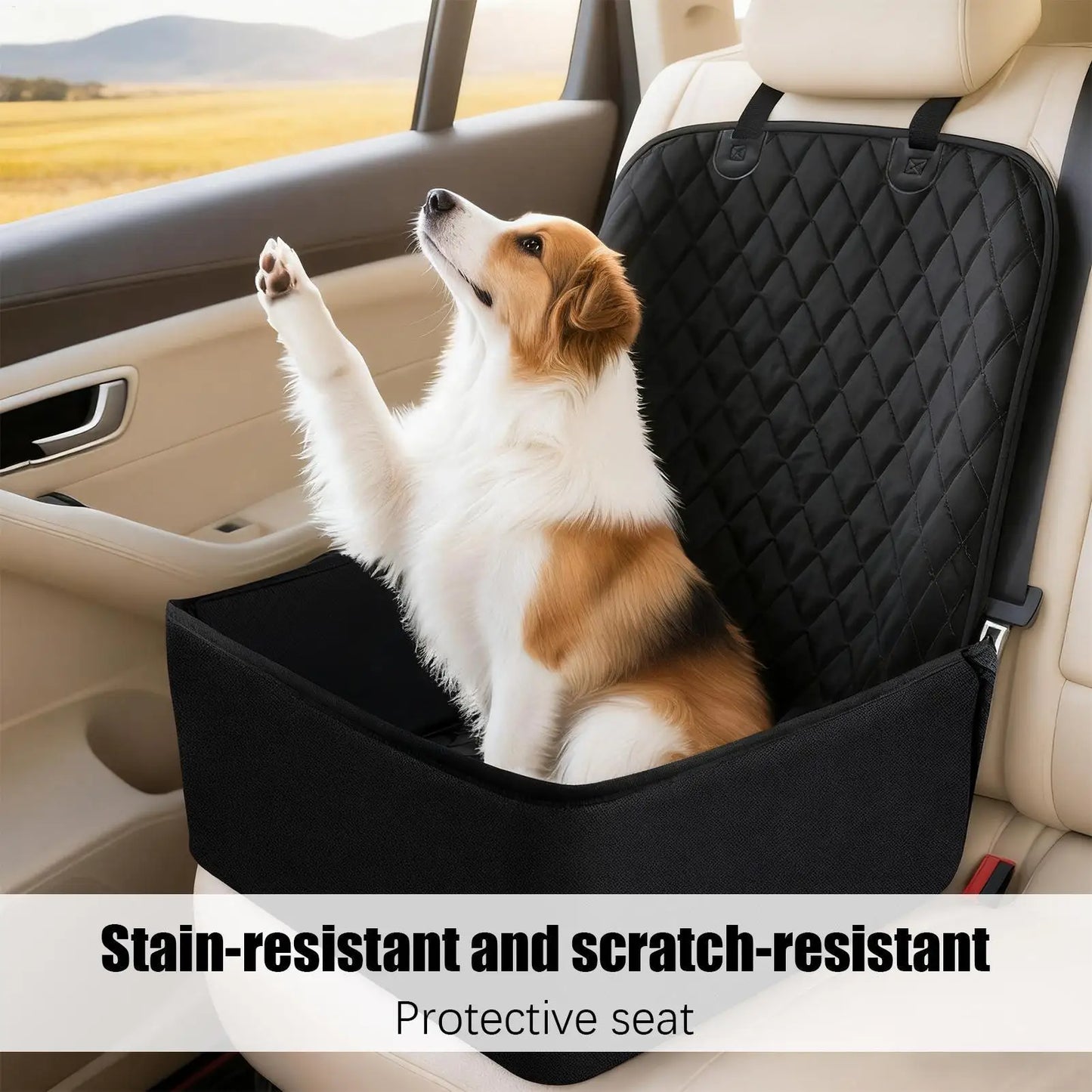 For SUV Car Seat for Dogs Large Waterproof Carseat for Dogs Easy Clean Booster Cushion Carrier Cover for Bed Suv Truck Backseat