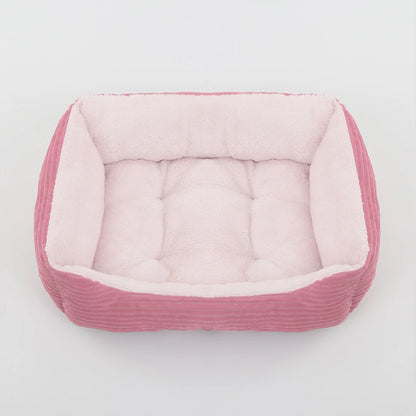 Bed for Dog Cat Pet Square Plush Kennel Medium Small Dog Sofa Bed Cushion Pet Calming Dog Bed House Pet Supplies Winter