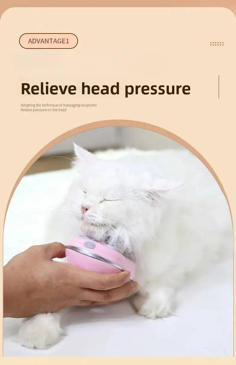 Electric Cat Massager Head Massager Health Care Relax Shoulder Neck Deep Tissue Scalp Kneading Vibrating Device Pet Supplies